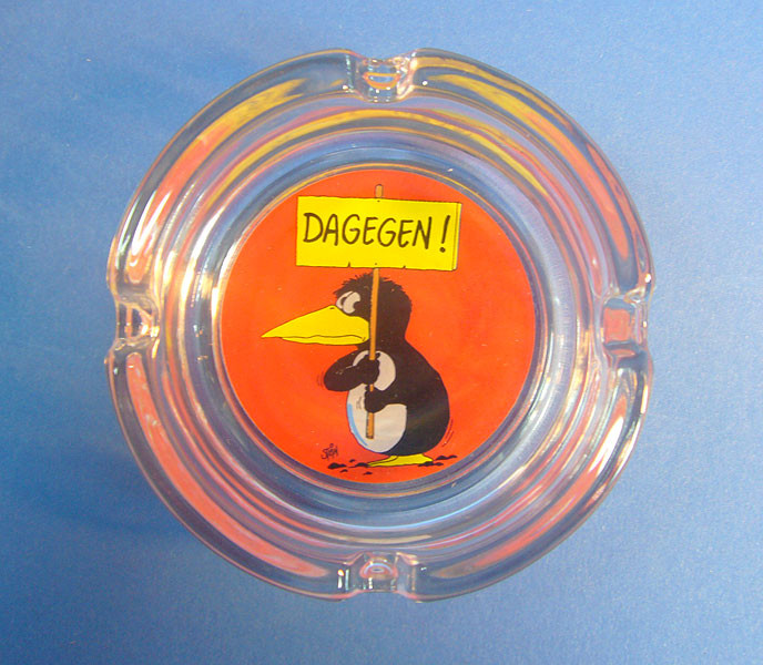 Mini Aschenbecher Dagegen-U9290